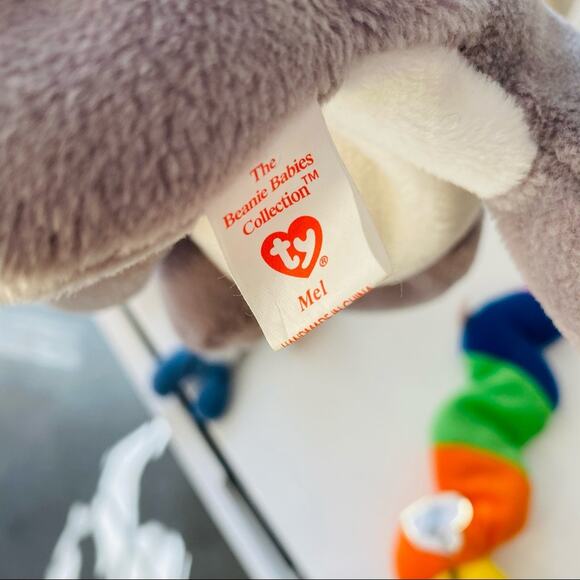Vintage TY Original 1990s y2k Beanie Babies Bundle Lot Owl Bear Cat Worm Dolphin - Picture 7 of 9